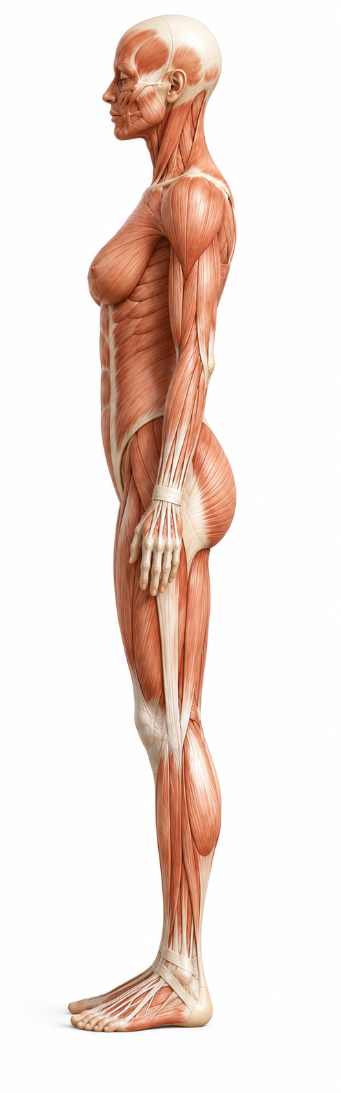 Female left lateral anatomy reference