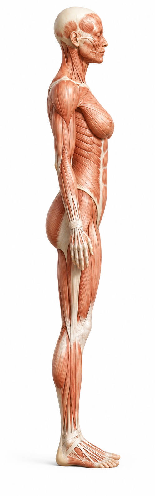 Female right lateral anatomy reference
